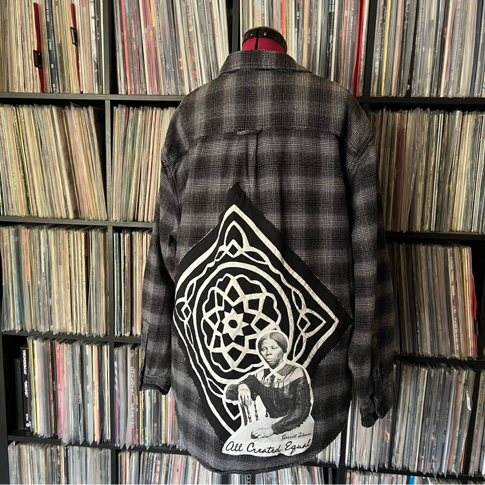 Harriett Tubman Underground Railroad Black Heroine Flannel Coat BLM 🖤 Resist 🖤 - Picture 4 of 12